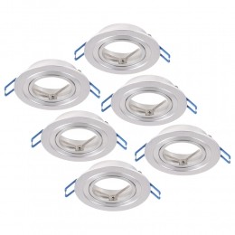 Setvan6KobiGU10InbouwspotarmaturenIP20Kantelbaaraluminium