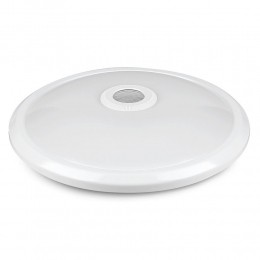 Plafondlamp-12Watten900Lumen-Inclingebouwdebewegingssensor-6400Kdaglichtwit-IP20voorbinnen-PlafonniereWit-LEDbinnenverlichtin