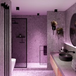 GibbonSmartLEDopbouwplafondspot-Vierkant-IP65waterdicht-RGBWWSmartGU10-WiFiBluetooth-Plafondlampgeschiktvoorbadkamer-Zwart