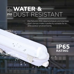 EcoBrightLEDTLarmatuur150cm-T8G13InclLEDTLbuis-6500Kdaglichtwitlicht-155Watt2480Lumen160lmW-IP65Waterdicht