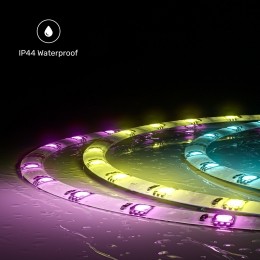 LioraSmartLEDStrip5m-WifiBluetooth-RBGIC-Metafstandsbediening-IP44voorbinnenenbuiten-SMD5050-30LEDsm