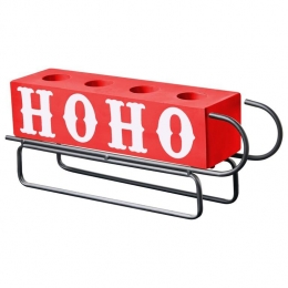 Beliani-KUHMO-Kaarshouder-Rood-IJzer