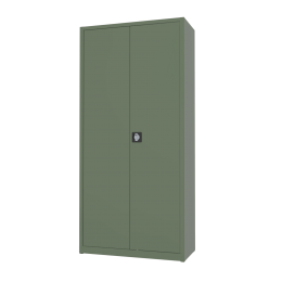 Archiefkastdraaideurkast-4legborden-1950x920mm-AKP10201Smaragdgroen