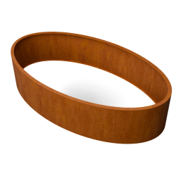 OvaluOvaleplantenbakcortenstaalL280xB160xH60cmzonderbodemGeroba-Geroba