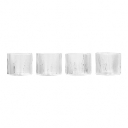 FermLivingRippleWaterglazen4st-200ml-Clear