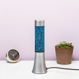 Minilavalampmetglitters-Zilverblauw
