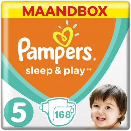 Pampers-Sleepplay-Maat5-Maandbox-168stuks-1116KG-OPRUIMING