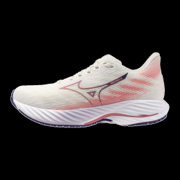 MizunoWAVERIDER28HardloopschoenenMIZSnowWitCamelliaRoseVinIDamesMaat41