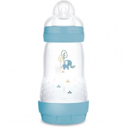 MAMBabyflesFeelGoodGlasMattBlauw0mnd260ml