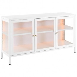 Beliani-NEWPORT-SideboardLED-Wit-Staal