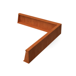FrontaKeerwandencortenstaalhoekstukbuitenhoekL100xB10xH20cmGeroba-Geroba