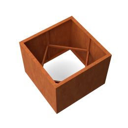 ArtesaRechthoekigeplantenbakcortenstaalL100xB100xH80cmzonderbodemGeroba-Geroba