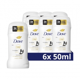 6xDoveDeodorantStickInvisibleDry50ml