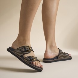 MexxReillyPennySlipperszwartSynthetisch