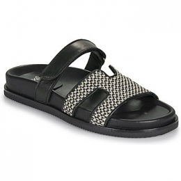 SlippersExShoes966-KIMOLOS-LEATHER-BEIGE-BLACK