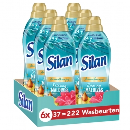 6xSilanWasverzachterAromaTherapyRelaxingMaldives37Wasbeurten851ml