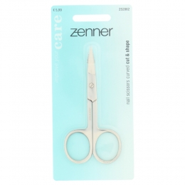 2xZennerNagelschaarGebogenZilver