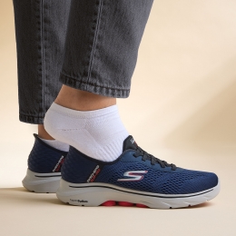 SkechersSlip-insInstappersblauwTextiel