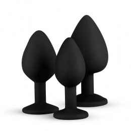 EasytoysLuxeButtplugSetZwart3stuks