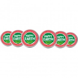 6xHappyEarth100NatuurlijkeDeodorantBalmFloralPatchouli45gr