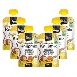 6xdeKleineKeukenBiologischeKnijpmixBanaanPompoenHaver100gr