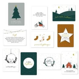 Friesekerstkaartenset-Goudfolie-10kaarten