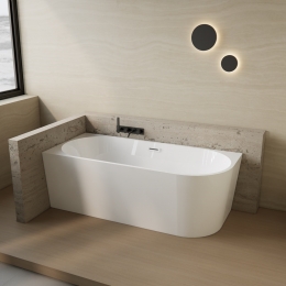 HalfVrijstaandHoekbadBWSDanielleLinks180x80Wit