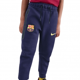 NikeFCBarcelonaTechFleeceJoggingbroek2025-2026KidsDonkerpaarsGoud