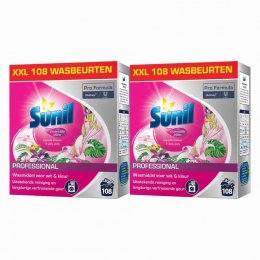 2xSunilProfessionalWasmiddelPoederTropischeBloemenYlangYlang-108WasbeurtenProFormula756kg