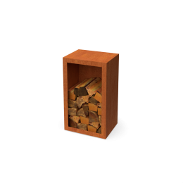 EguracortenstaalHoutopslagmetachterwandL50xB30xH85cmGeroba-Geroba