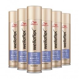6xWellaFlexHaarspray2DaysVolumeExtraStrong250ml