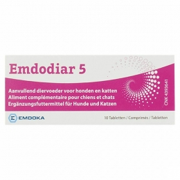 Emdodiar5AanvullendDierenvoederHondenKat10Tabletten