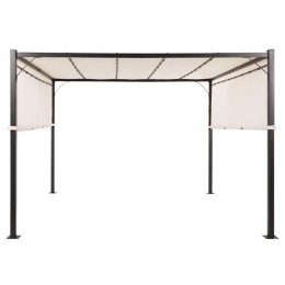 Beliani-PARGA-Tuinpaviljoen-Beige-Polyester