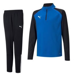 PUMAteamLIGA14-ZipTrainingspakKidsBlauwZwart