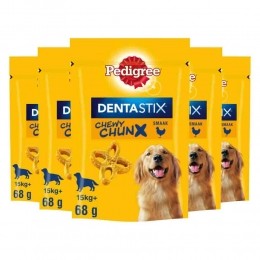 5xPedigreeDentastixChewyChunxHondensnacksMaxiKip68gr