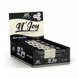 15xXXLNutritionNJOYProteneBarWitteChocoladeBosbes55gr