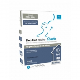 FleaFreeSpot-onComboAntiVlooienenTekenDruppelsHond20-40kg4pipetten