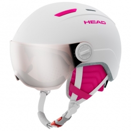 Head-KidsMajaVisorS2VLT20-Skihelmmaat47-51cm-XXSgrijswit