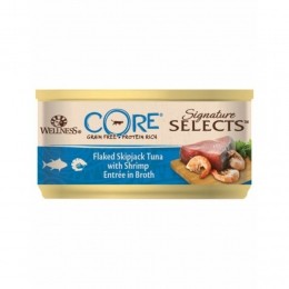 24xWellnessCoreKattenvoerSignatureSelectsFlakedTonijn-Garnaal79gr
