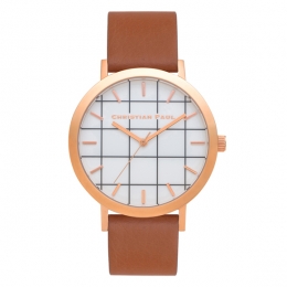 ChristianPaul-AvalonGrid43MM-RoseGoldplateTan