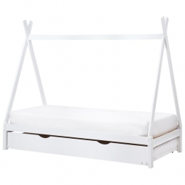 Beliani-TALMONTIERS-Onderschuifbed-Wit-90x200cm-Grenenhout