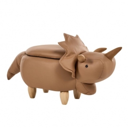 Beliani-TRICERATOPS-Dierenpoef-Bruin-Polyester