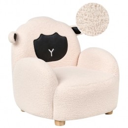Beliani-ULA-Kinderfauteuil-Off-white-Boucl