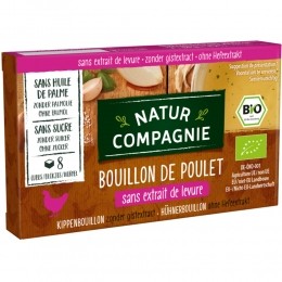 12xNaturCompagnieKippenbouillonGlutenvrijBio8stuks