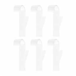 QUVIOHanddoekhouderplastichaakje-setvan6-Wit