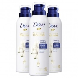 3xDoveShowerFoamDeeplyNourishingCottonOil200ml