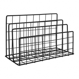 QUVIOTijdschriftenorganizer-Metaal-Zwart