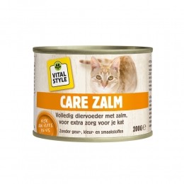 12xVitalstyleKattenvoerBlikCareZalm200gr