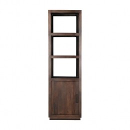 Livingfurn-BoekenkastBruinMangohout-45x60x200cm-Jaxx