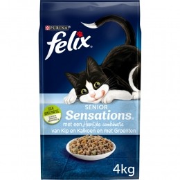 4xFelixKattenvoerSeniorSensations4kg